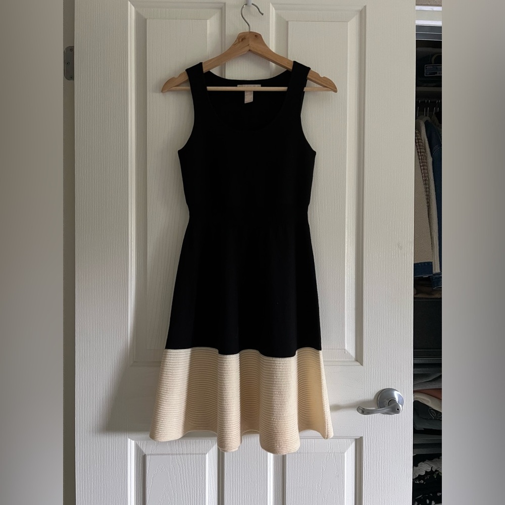 Banana Republic Merino Wool Colorblock Fit and Flare Dress. XS
